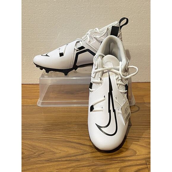 NWT Men's Nike Alpha Menace Pro 3 Football Cleats White Black CT6649-108 Size 12 - Picture 4 of 10